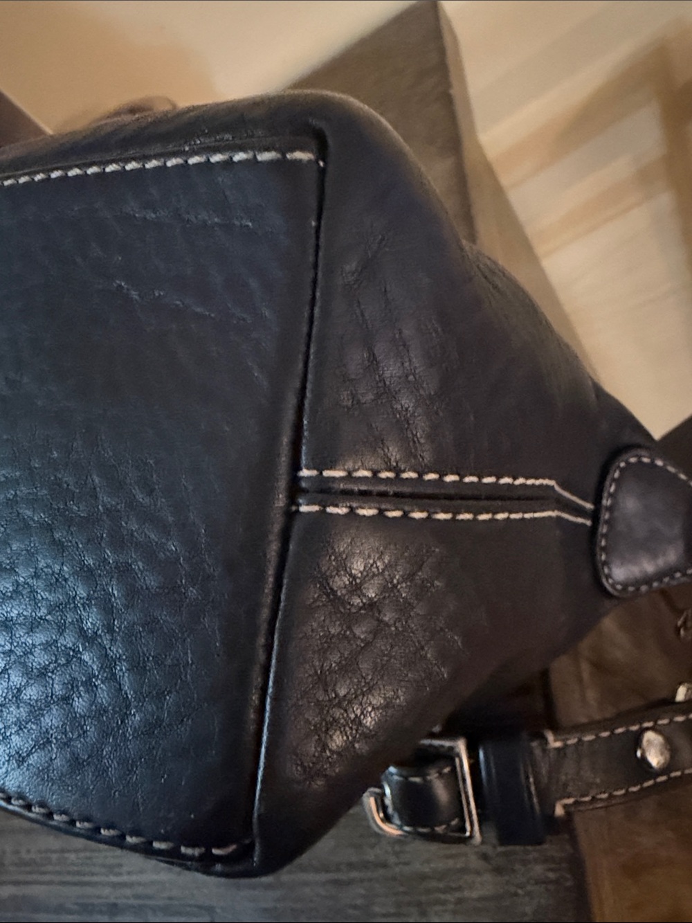 Coach Vintage small Y2K Black pebbled Leather Shoulder Bag Leatherware 1941 - Picture 14 of 16